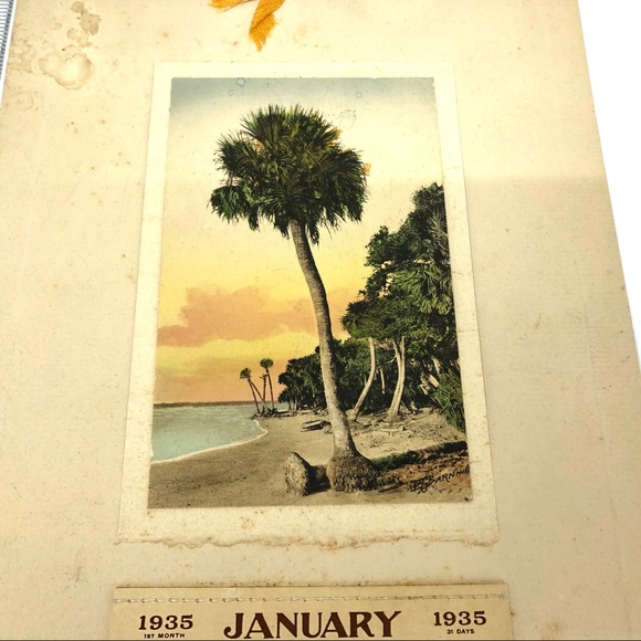 SOLD 1935 Calendar EG. Barnhill Hand-Colored Beach - Picture 7 of 13
